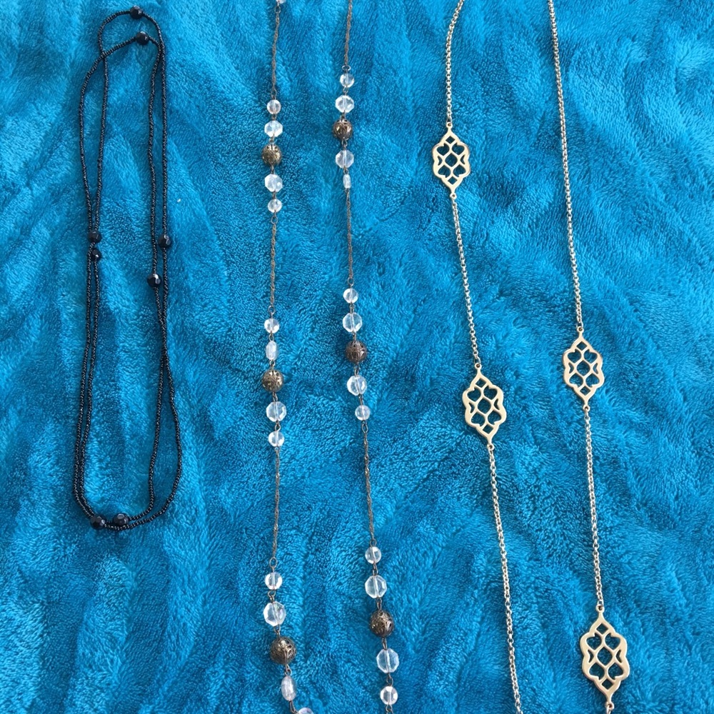 Lot of 3 long length necklaces